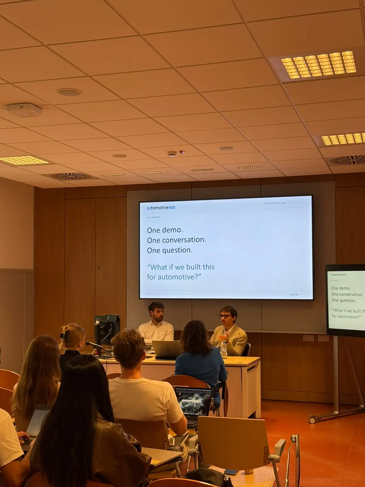 AitomotiveLab alla Luiss per condividere l'esperienza di sviluppo di MIA e CarTake.