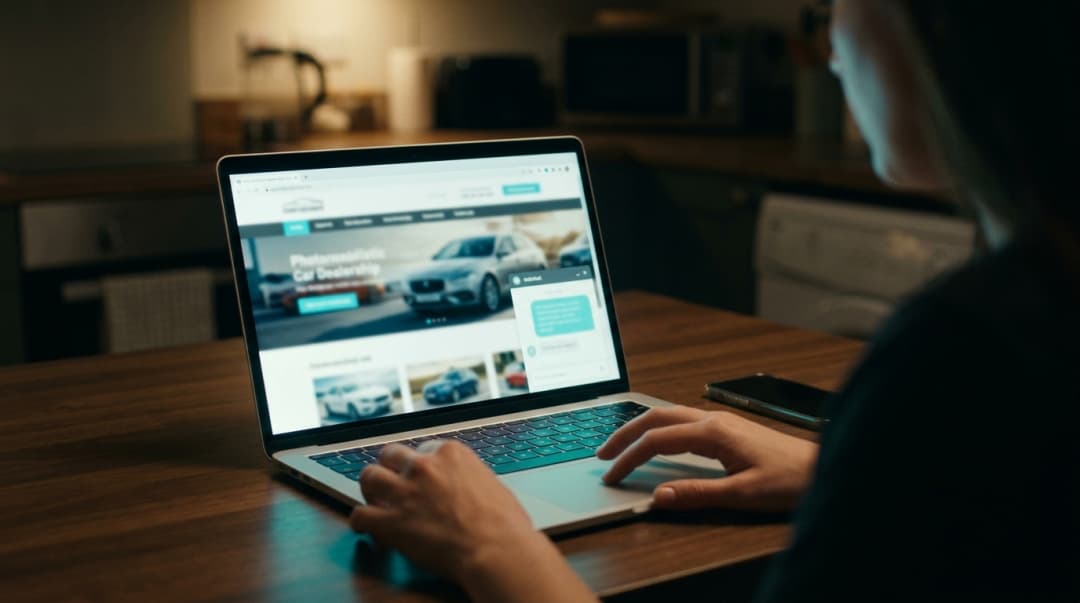 Webchat della concessionaria che risponde in pochi secondi al primo messaggio del cliente