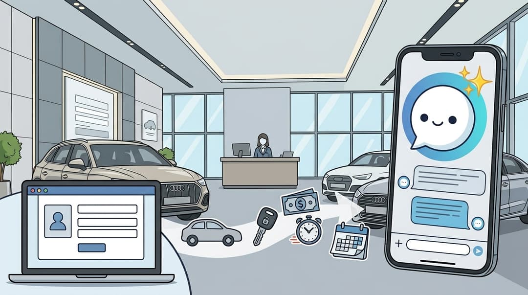 Conversación de WhatsApp con MIA: el cliente ya habla de coche, plazos y siguiente paso