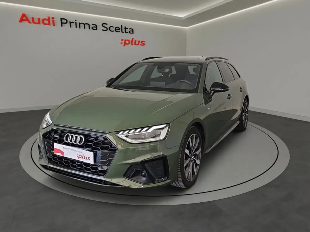 Audi A4 Avant inserita da CarTake in uno showroom virtuale con il branding del programma usato certificato Audi Prima Scelta :plus